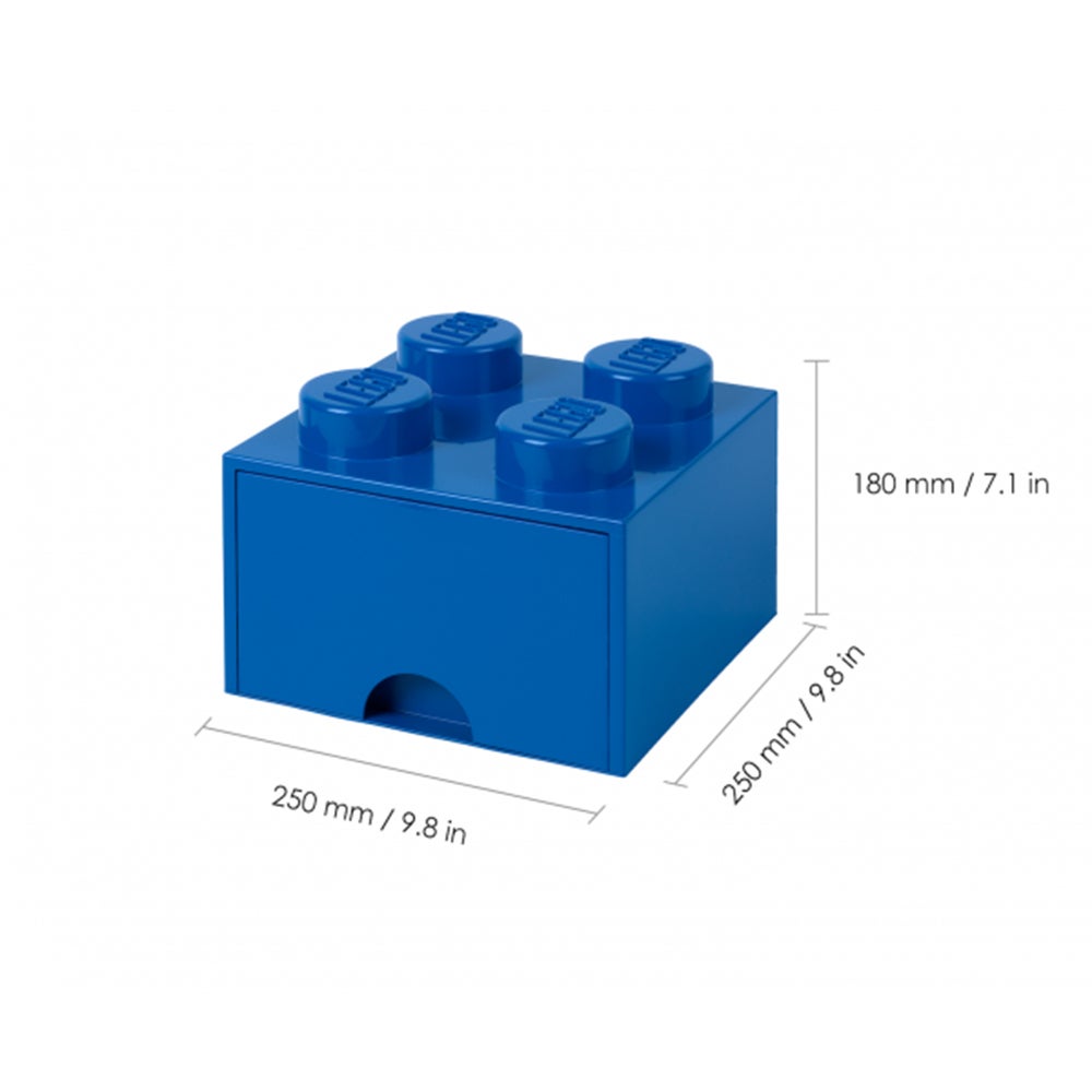 LEGO - 4 KNOBS BRICK 1 DRAWER BRIGHT BLUE (6) ML